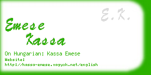 emese kassa business card